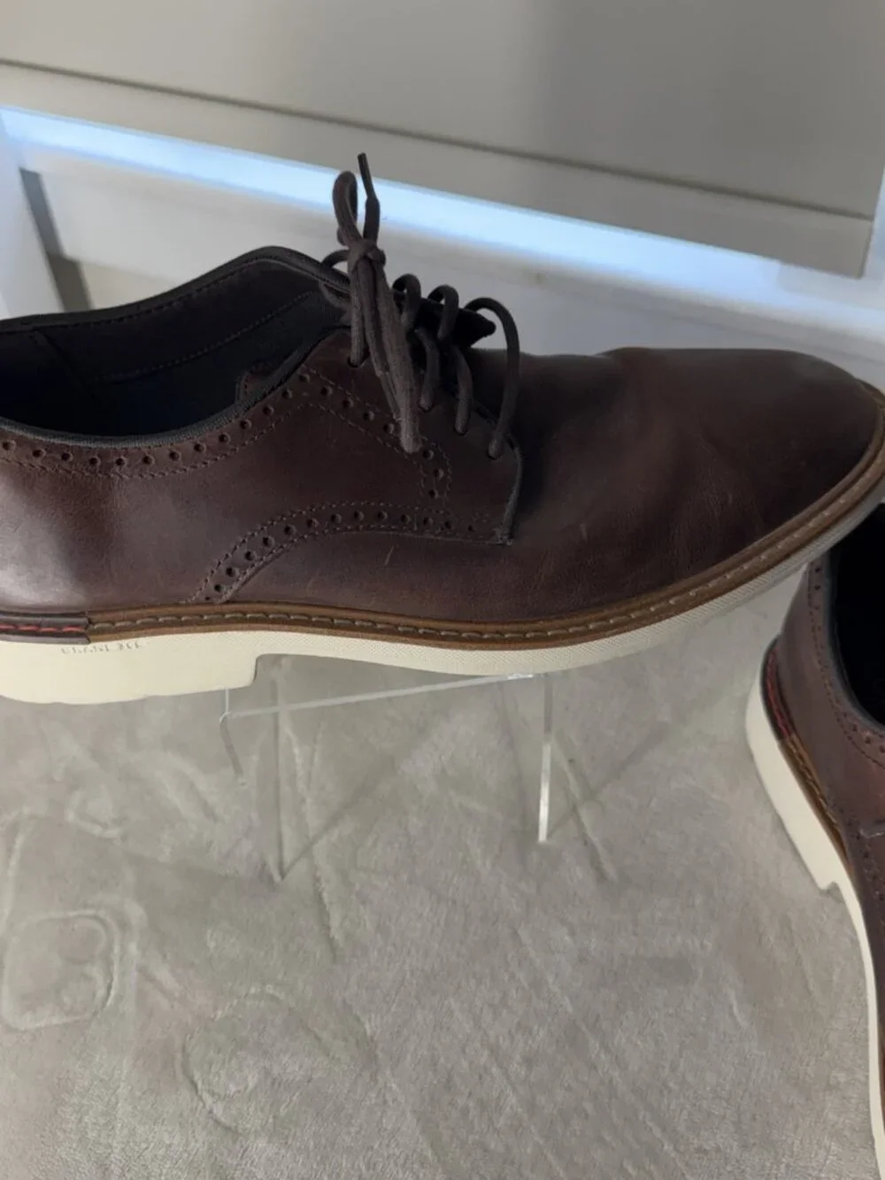Cole Haan Go-To Plain Toe Oxford Shoes Dark Coffee Brown C35083 Men's Size 10M